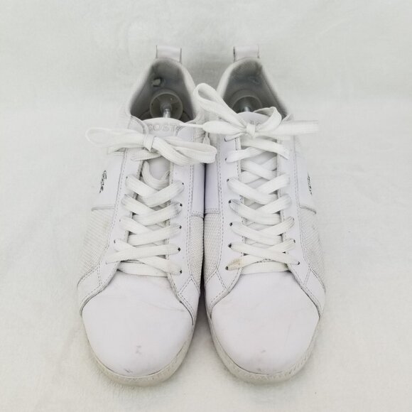 ✅Lacoste Observe Lace Mix 21G Mens 13 Sneakers White/White Crocodile PYV710 Shoe - Picture 7 of 11